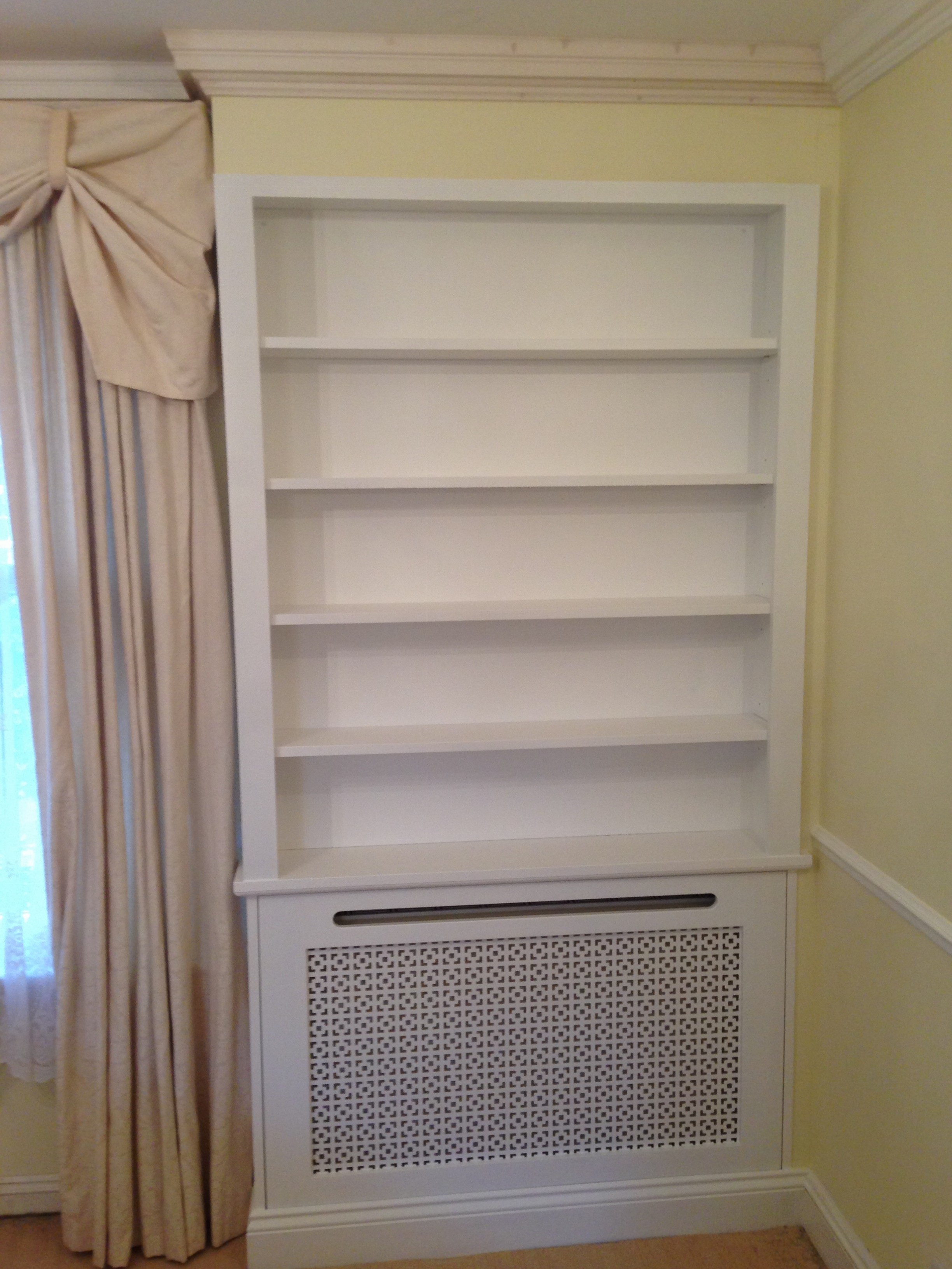 Radiator Cover Bookcase Harrow Builders And Bespoke Joinery Lj