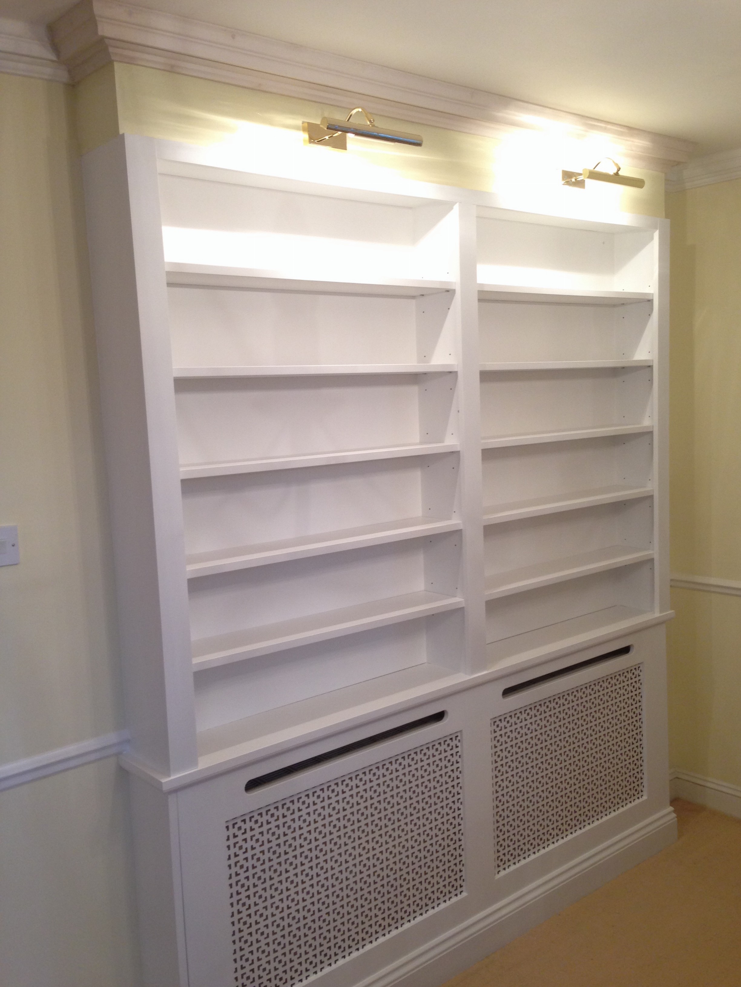 Double Radiator Cover Bookcase Harrow Builders And Bespoke